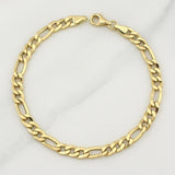 Figaro Bracelet 7gr / 8 1/4 in / 5.6mm Yellow Gold +1 18K !