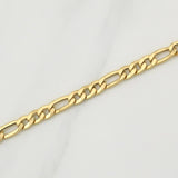 Figaro Bracelet 7gr / 8 1/4 in / 5.6mm Yellow Gold +1 18K !