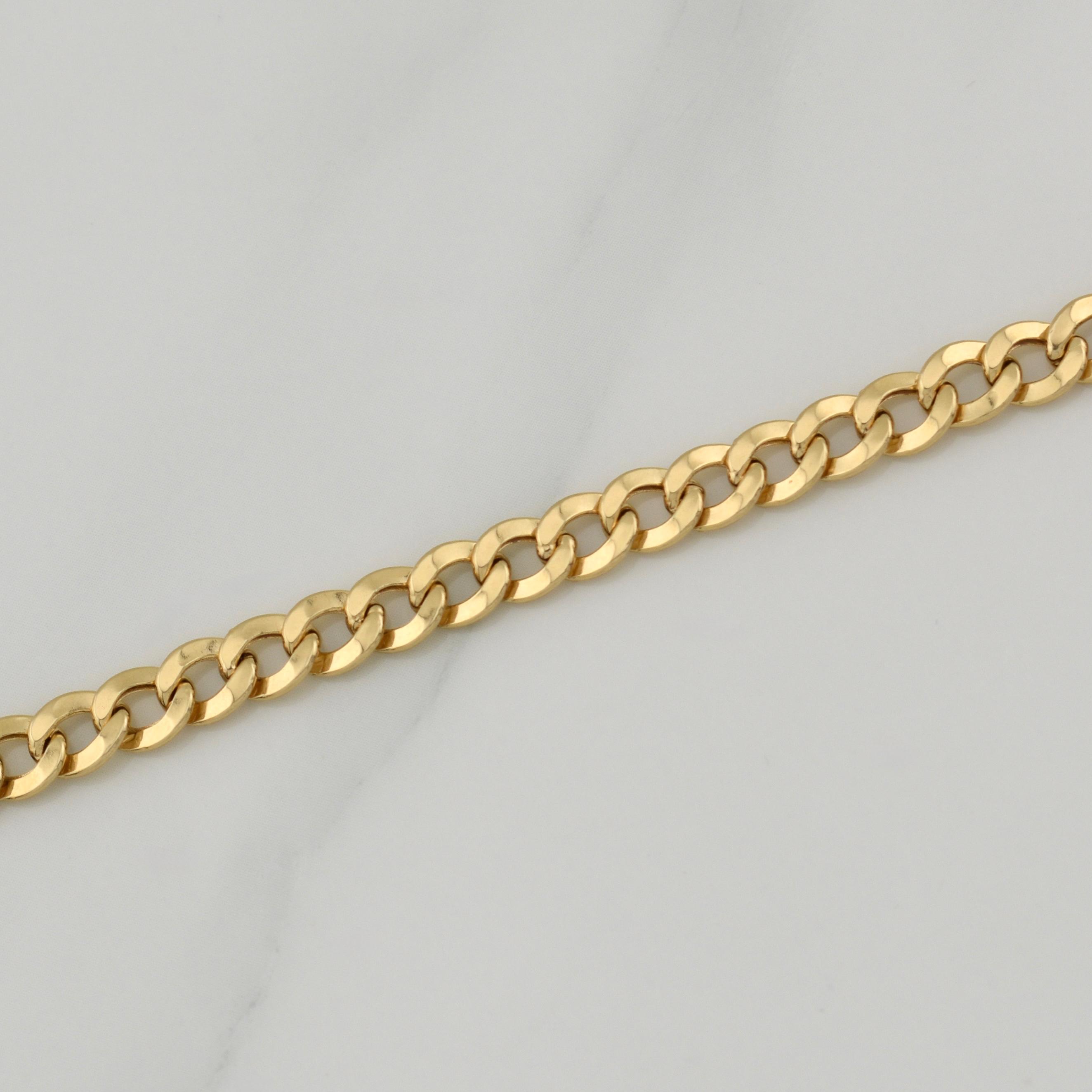 Cuban Links Bracelet 4.25gr / 8 in / 5.2mm Yellow Gold +1 18K !