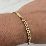 Cuban Links Bracelet 4.25gr / 8 in / 5.2mm Yellow Gold +1 18K !