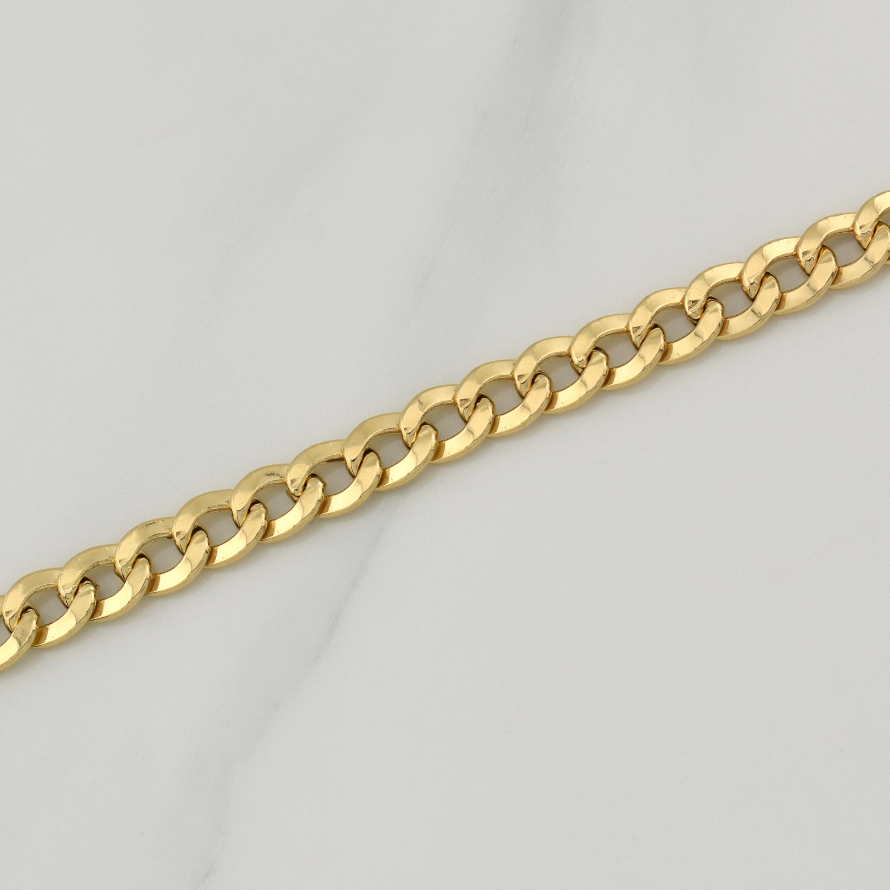 Pulso Cubano 6.4gr / 8 1/4 in / 6.3mm Oro Amarillo +1 18K !