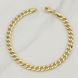 Cuban Links Bracelet 7gr / 8 in / 5.7mm Yellow Gold +1 18K !