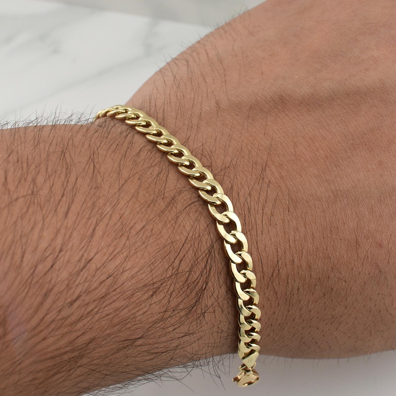 Cuban Links Bracelet 7gr / 8 in / 5.7mm Yellow Gold +1 18K !