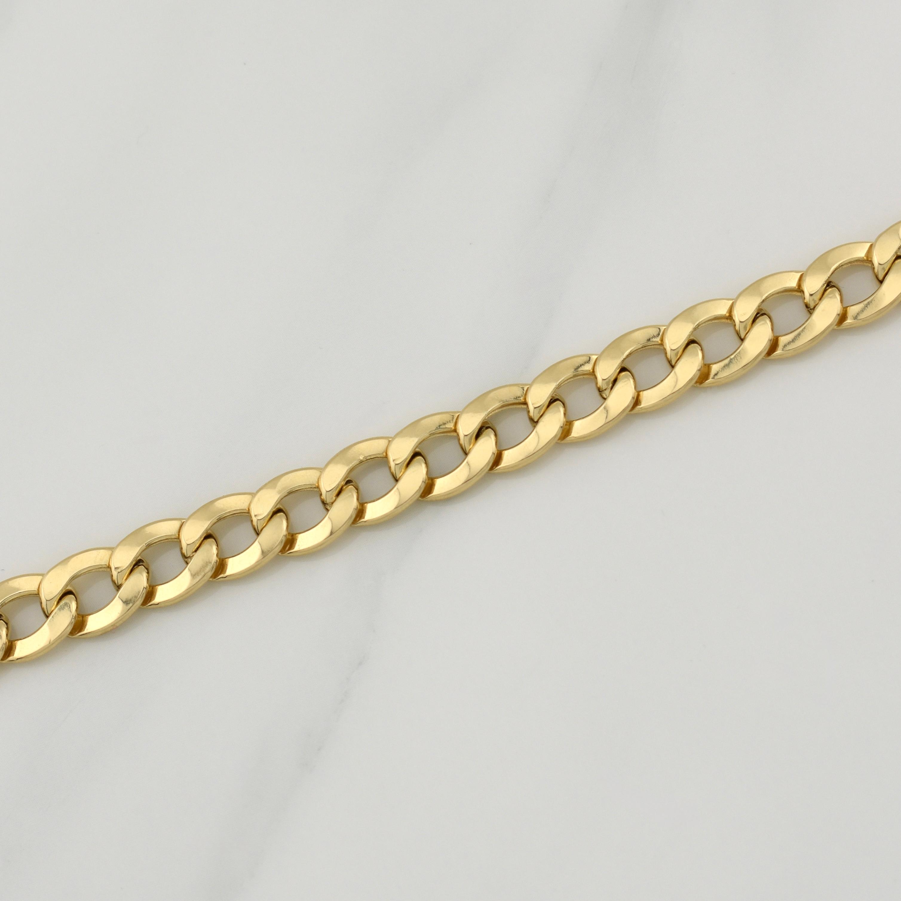 Cuban Links Bracelet 10.5gr / 8 3/4 in / 8.55mm Yellow Gold +1 18K !