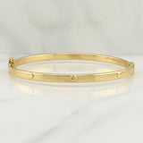 Screw Hoop Bracelet 6.45gr / 7 3/4 in / 4.1mm Yellow Gold +4 18K !