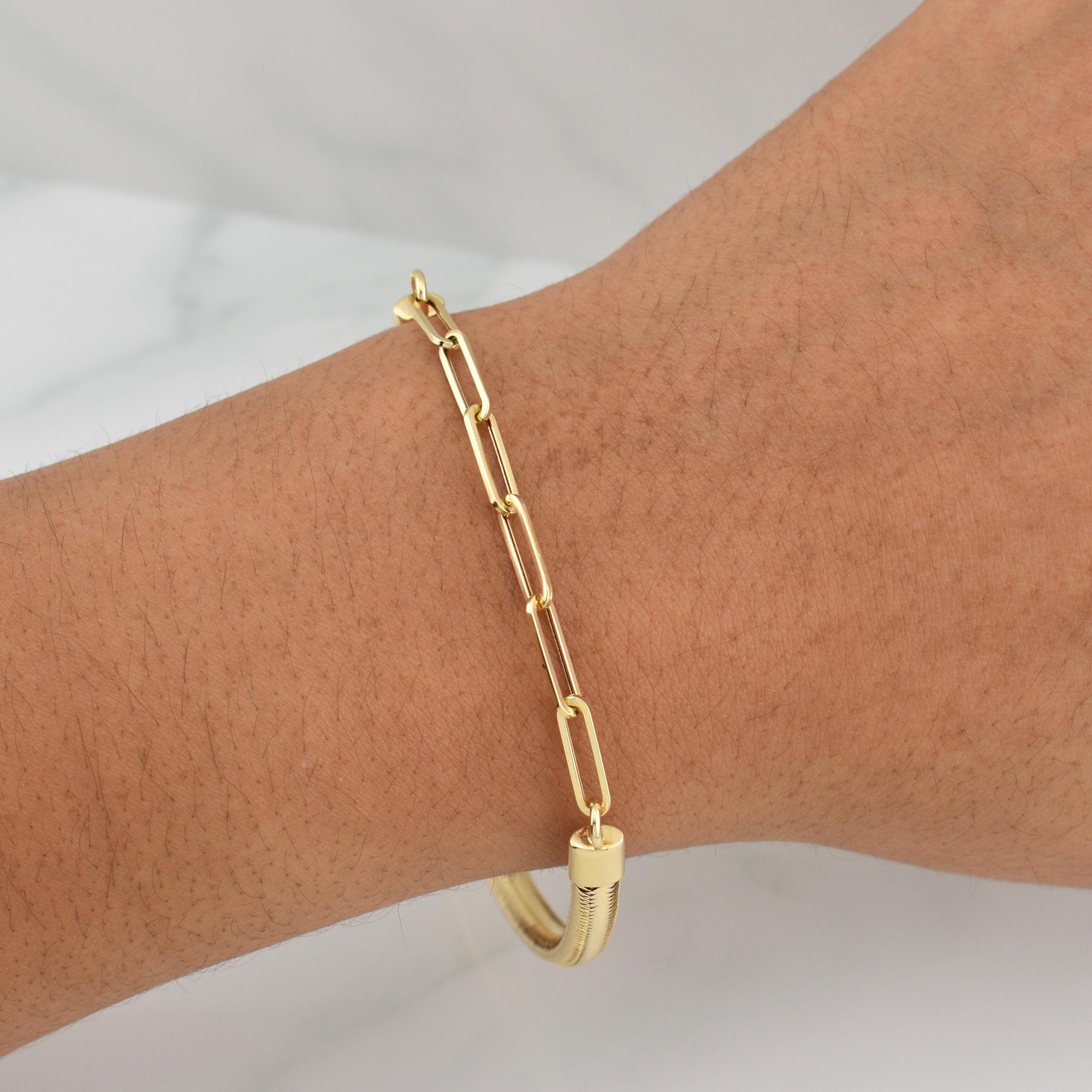 Flex Bracelet Drawer 3.6gr / 8 3/4 in / 3.3mm Yellow Gold +4 18K !