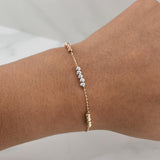 Pulso Aro Seguido Gradual 2.25gr / 9 1/2 in / 2.95mm Tres Oros +4 18K !