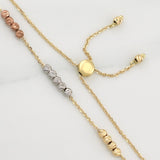 Pulso Aro Seguido Gradual 2.2gr / 9 1/2 in / 2.9mm Tres Oros +4 18K !