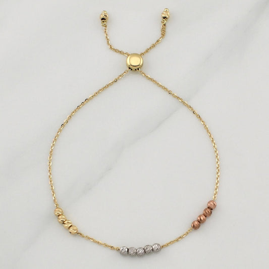 Pulso Aro Seguido Gradual 2.2gr / 9 1/2 in / 2.9mm Tres Oros +4 18K !