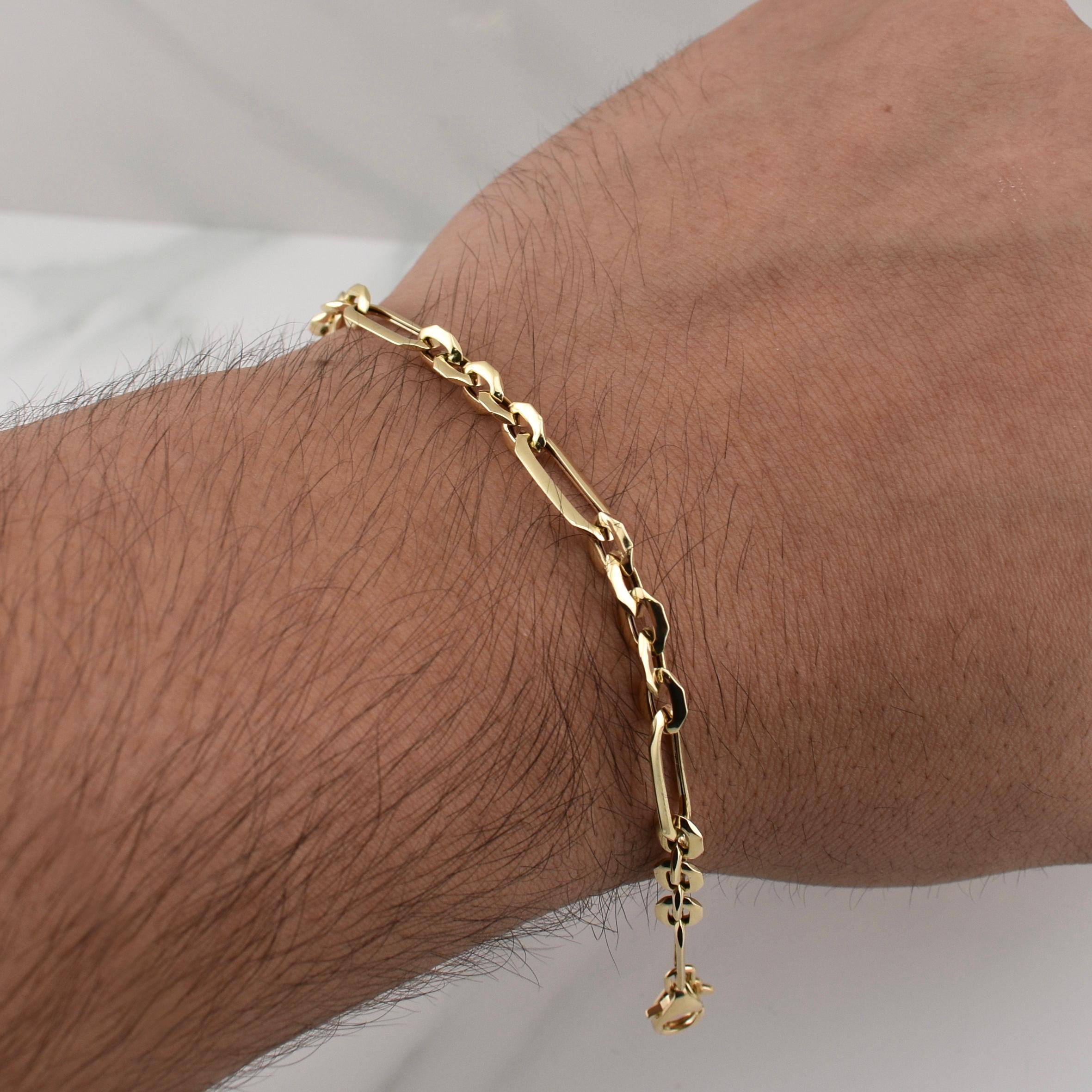 Pulso Figaro 3X1 2.6gr / 7 1/4 in / 5.5mm Oro Amarillo +3 18K !