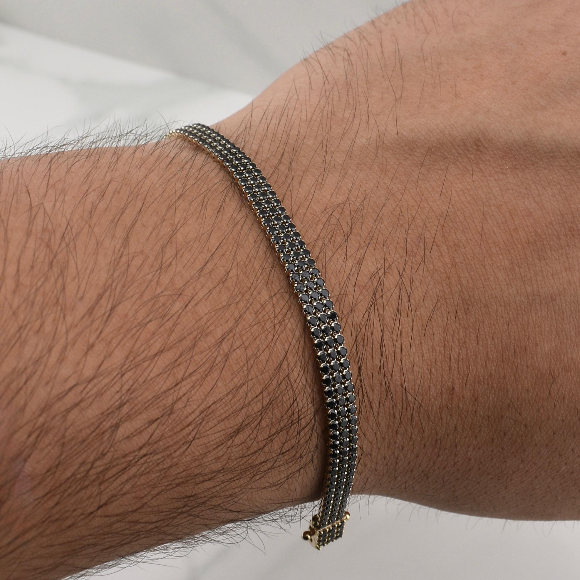 Pulso Tennis 7.4gr / 8 1/4 in / 4.7mm Oro Amarillo +4 18K !