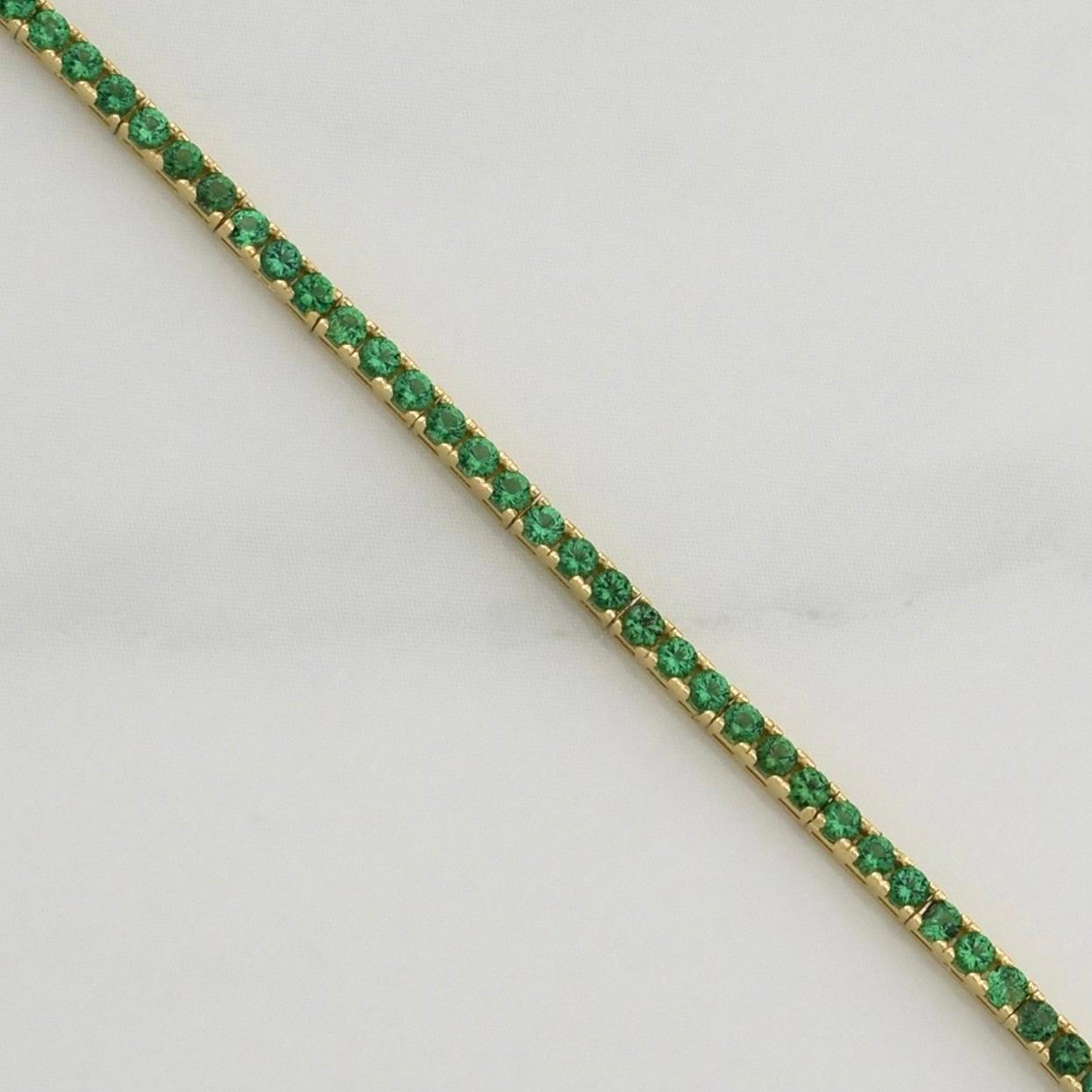 Pulso Tennis 3.85gr / 7 1/2 in / 1.55mm Oro Amarillo +4 18K !