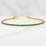 Pulso Tennis 3.8gr / 7 1/2 in / 1.55mm Oro Amarillo +4 18K !