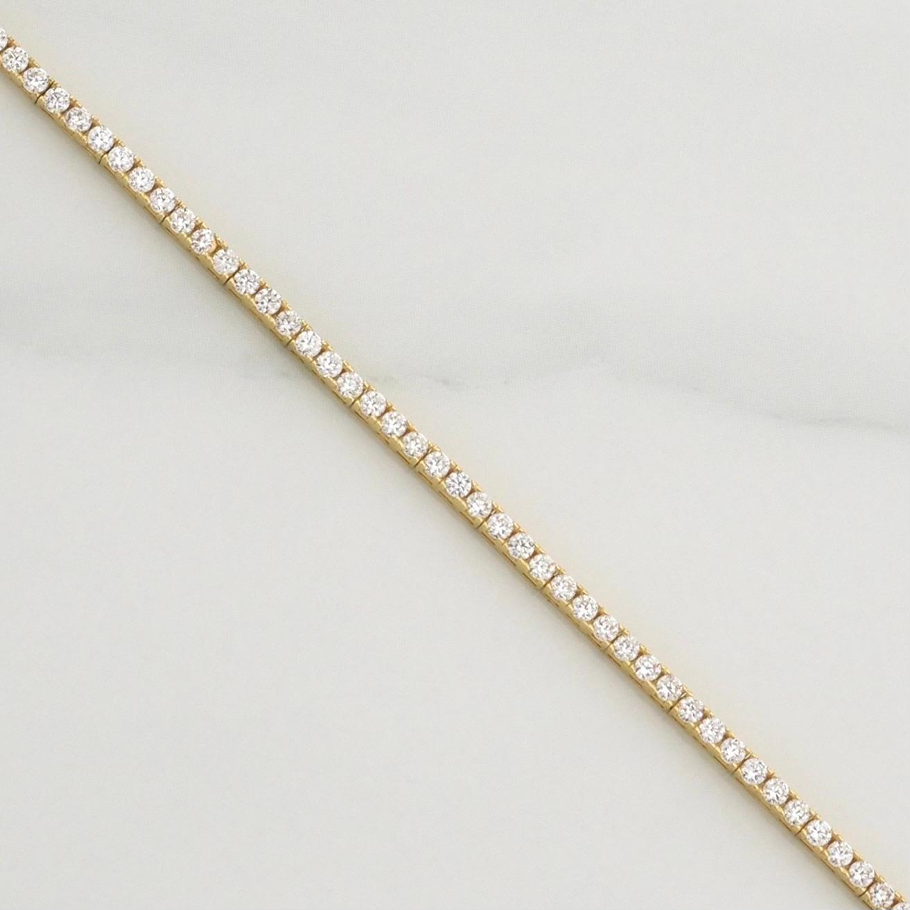 Pulso Tennis 4.2gr / 7 1/2 in / 1.55mm Oro Amarillo +4 18K !