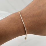 Pulso Tennis 4.2gr / 7 1/2 in / 1.55mm Oro Amarillo +4 18K !