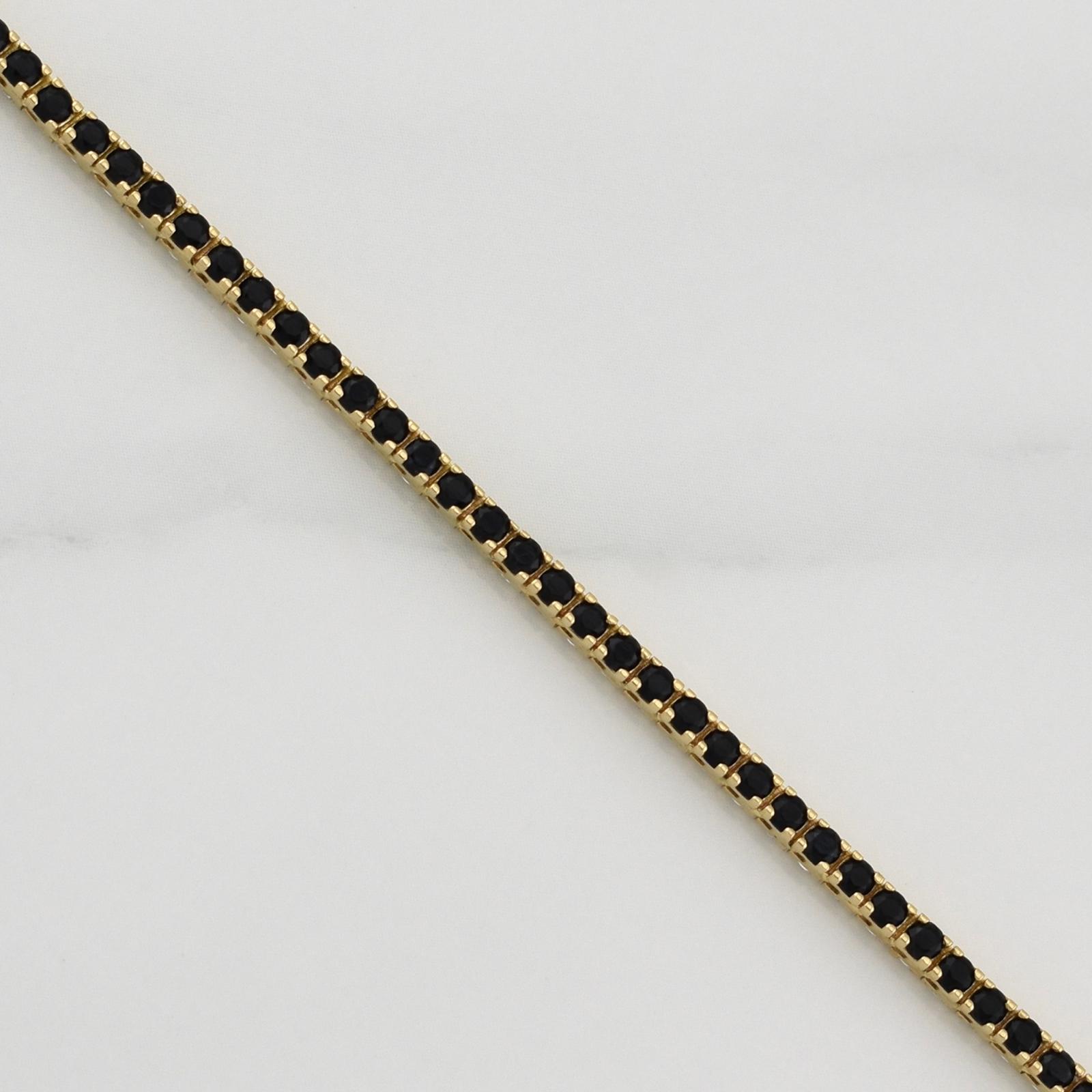 Pulso Tennis Doble Faz 6.95gr / 7 in / 2.15mm Oro Amarillo +4 18K !