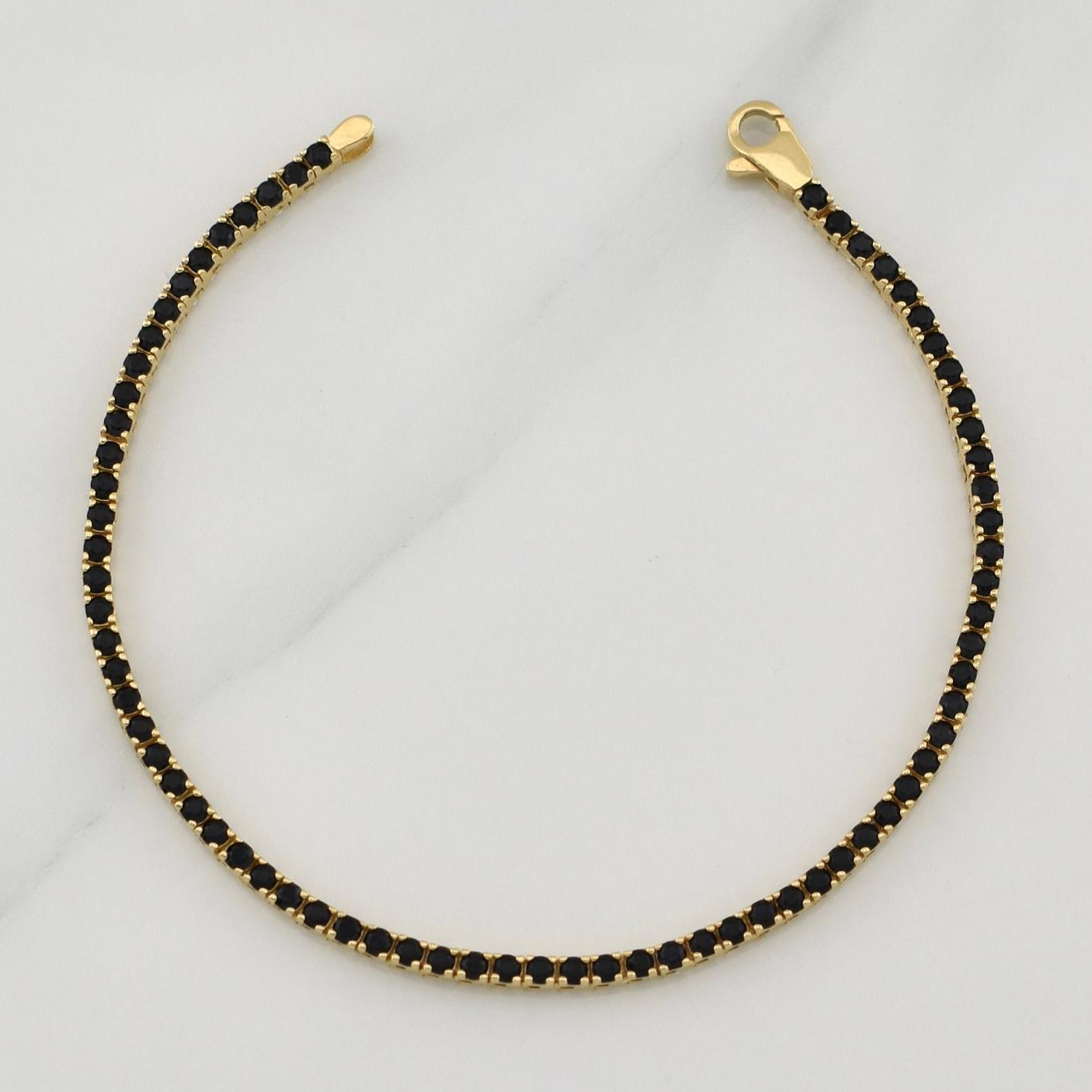 Pulso Tennis Doble Faz 6.9gr / 7 in / 2.1mm Oro Amarillo +4 18K !