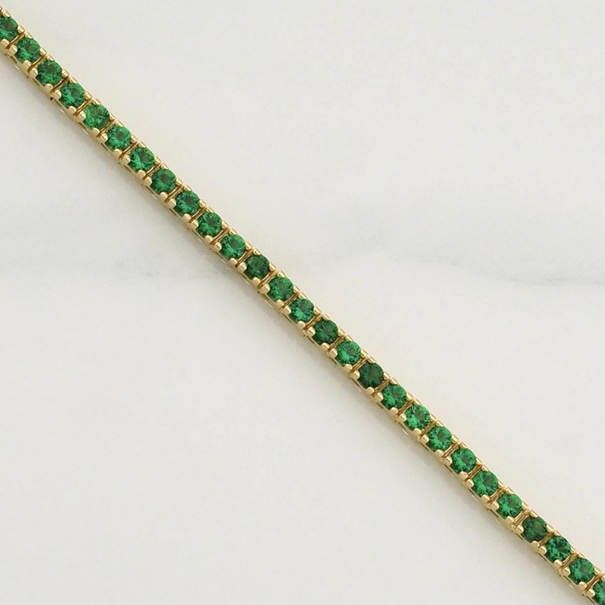 Pulso Tennis Doble Faz 7gr / 7 in / 2.15mm Oro Amarillo +4 18K !