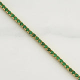 Pulso Tennis Doble Faz 6.95gr / 7 in / 2.1mm Oro Amarillo +4 18K !