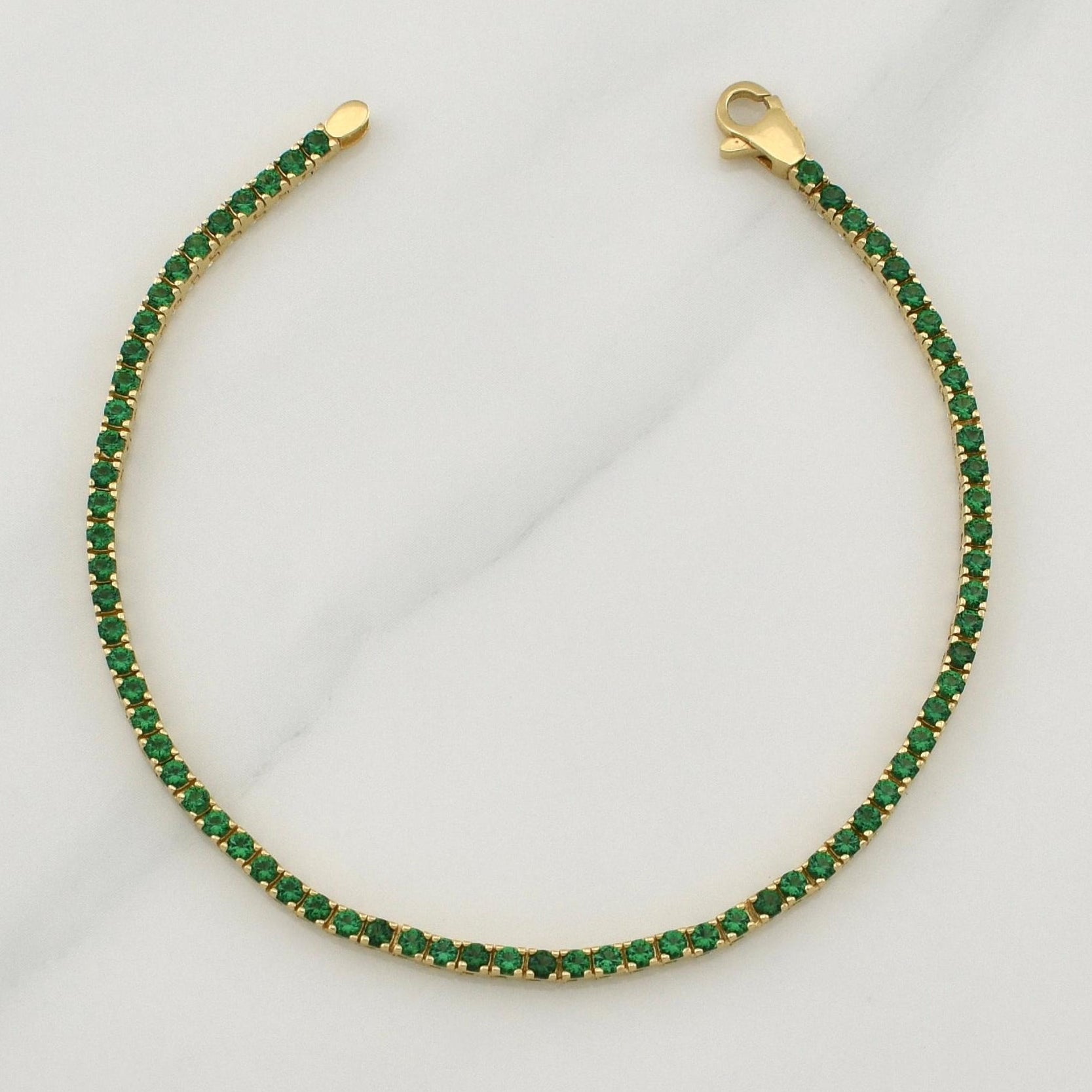 Pulso Tennis Doble Faz 7gr / 7 in / 2.15mm Oro Amarillo +4 18K !