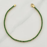 Pulso Tennis Doble Faz 7gr / 7 in / 2.15mm Oro Amarillo +4 18K !