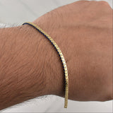 Pulso Tennis Doble Faz 7.1gr / 7 in / 2.15mm Oro Amarillo +4 18K !