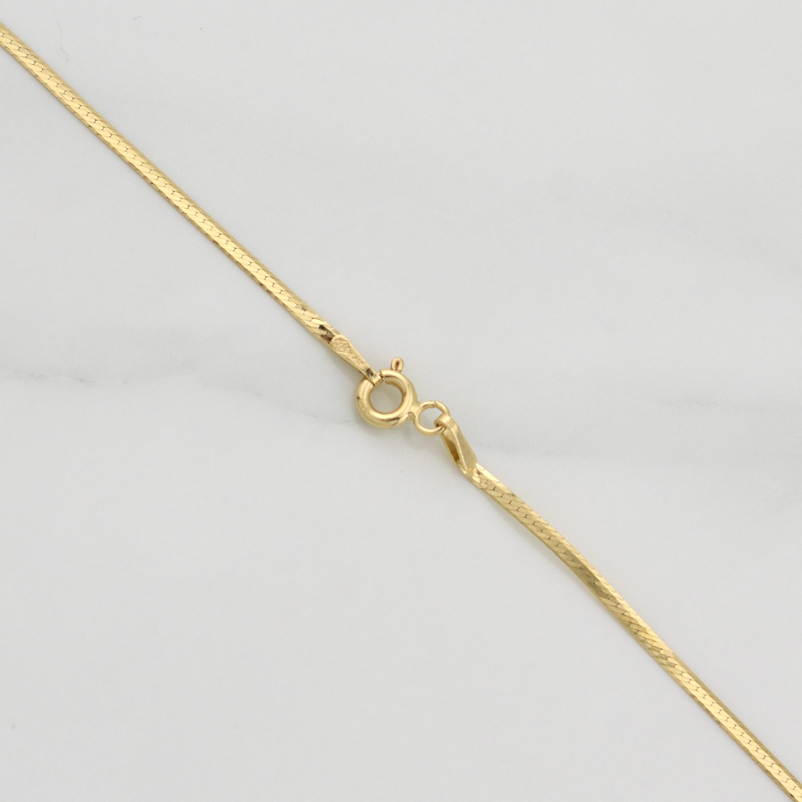 Cadena Espejo 2.1gr / 15 3/4 in / 1.5mm Oro Amarillo +3 18K !