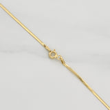 Cadena Espejo 2.4gr / 17 3/4 in / 1.5mm Oro Amarillo +3 18K !