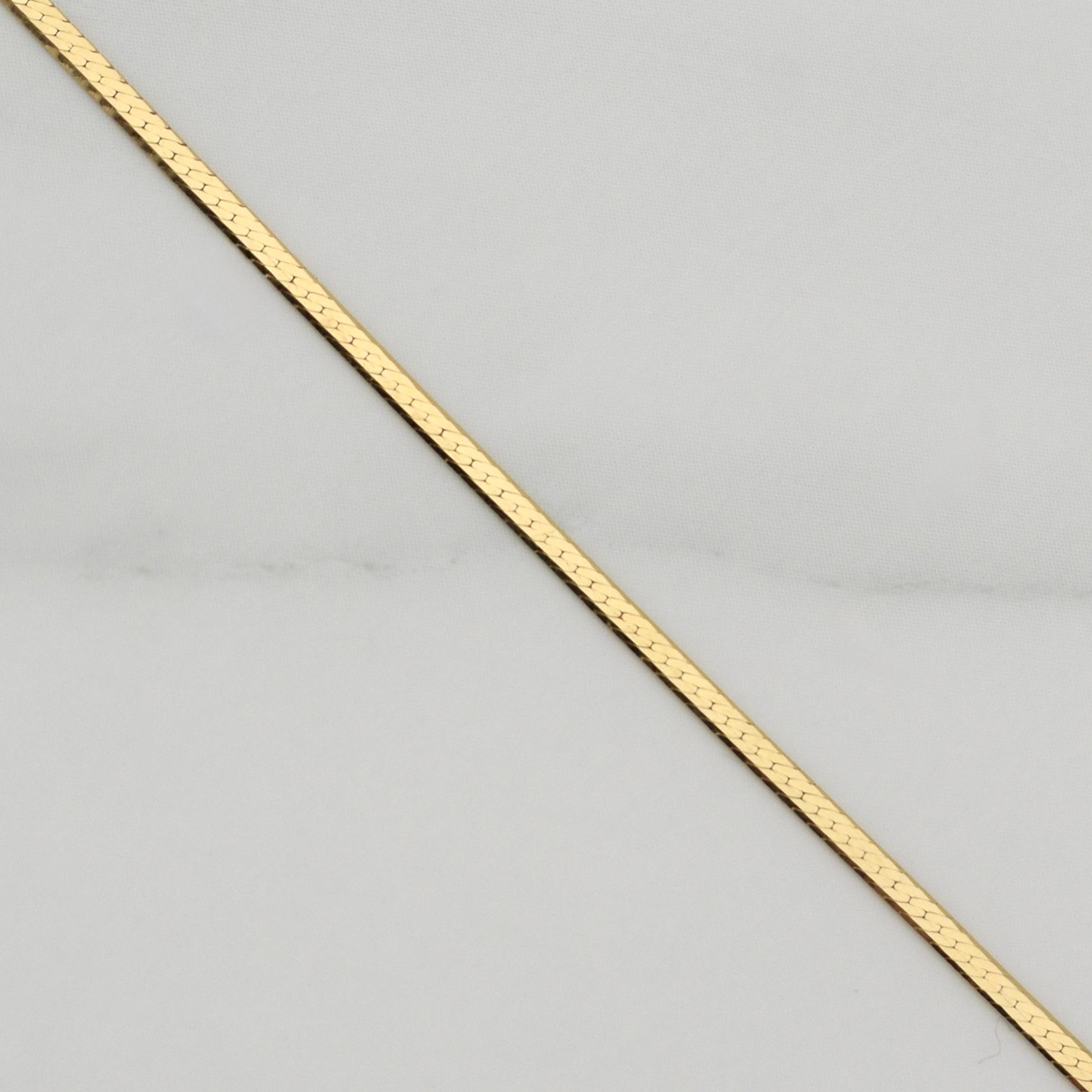 Cadena Espejo 2.4gr / 17 3/4 in / 1.5mm Oro Amarillo +3 18K !