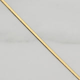 Cadena Espejo 2.1gr / 15 3/4 in / 1.5mm Oro Amarillo +3 18K !