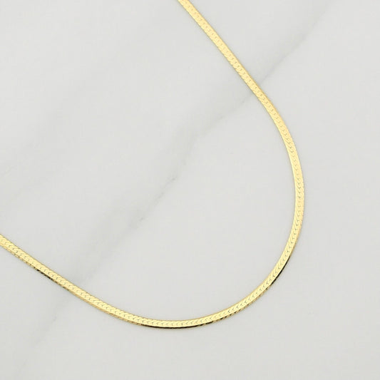 Cadena Espejo 2.35gr / 17 3/4 in / 1.5mm Oro Amarillo +3 18K !