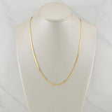 Cadena Espejo 3.3gr / 16 1/4 in / 2.1mm Oro Amarillo +3 18K !