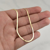 Cadena Espejo 3.85gr / 18 in / 2.1mm Oro Amarillo +3 18K !