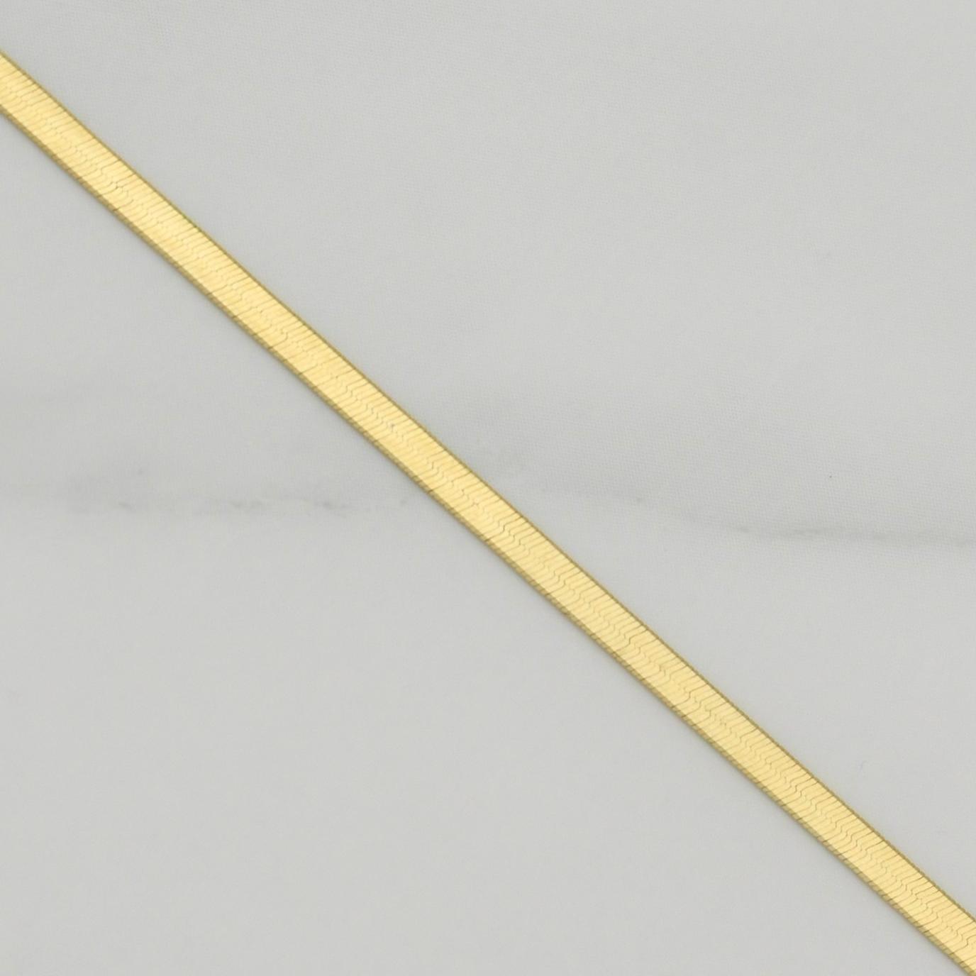 Cadena Espejo 3.85gr / 18 in / 2.1mm Oro Amarillo +3 18K !