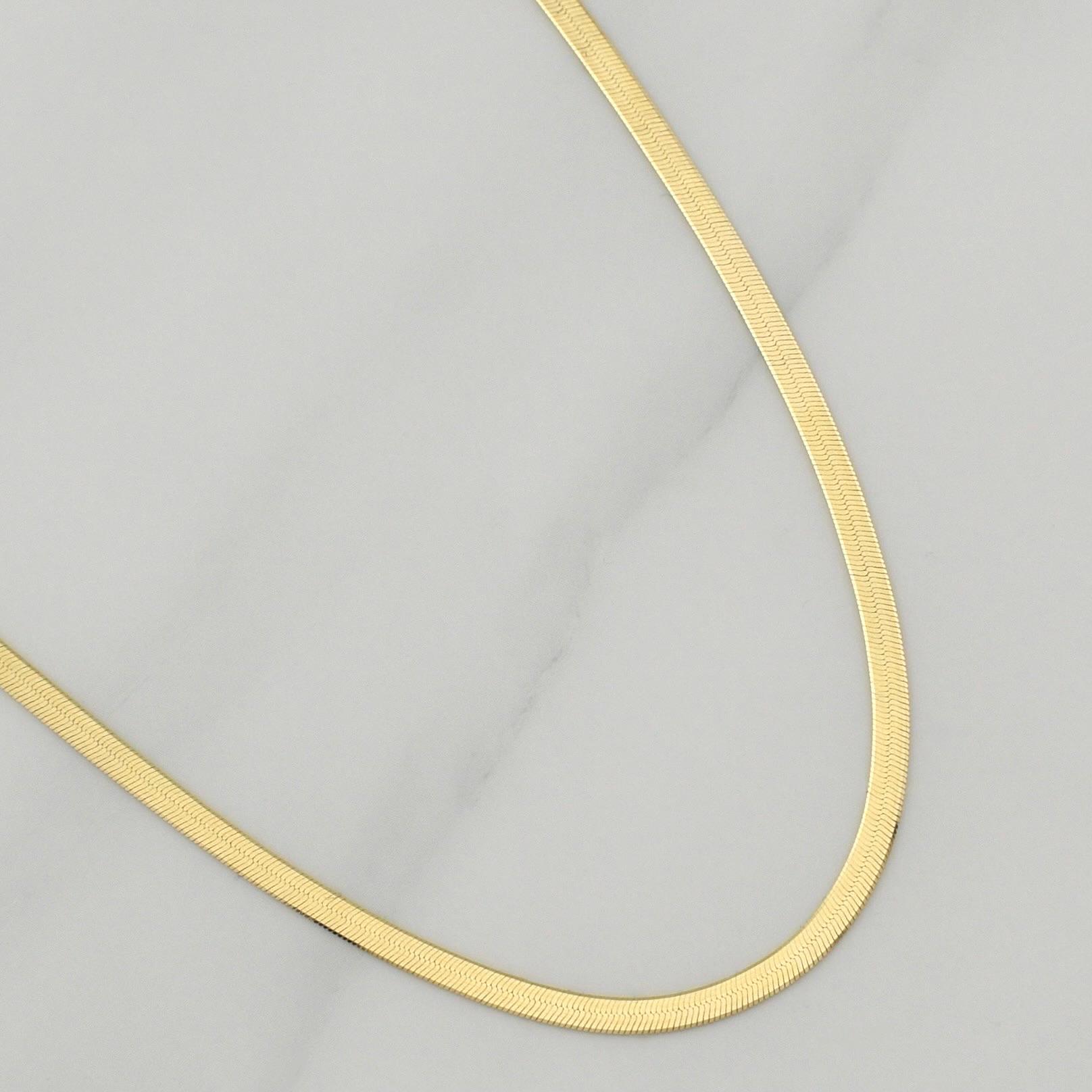 Cadena Espejo 5.35gr / 16 in / 2.45mm Oro Amarillo +3 18K !