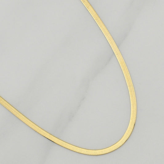 Cadena Espejo 5.5gr / 16 in / 2.45mm Oro Amarillo +3 18K !