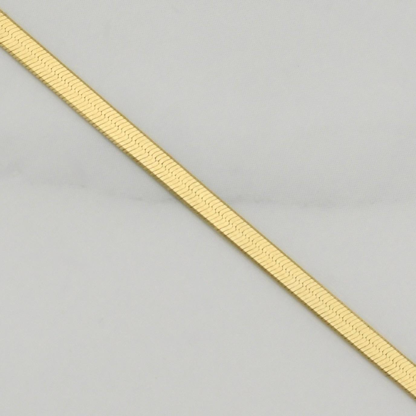 Cadena Espejo 5.5gr / 16 in / 2.45mm Oro Amarillo +3 18K !