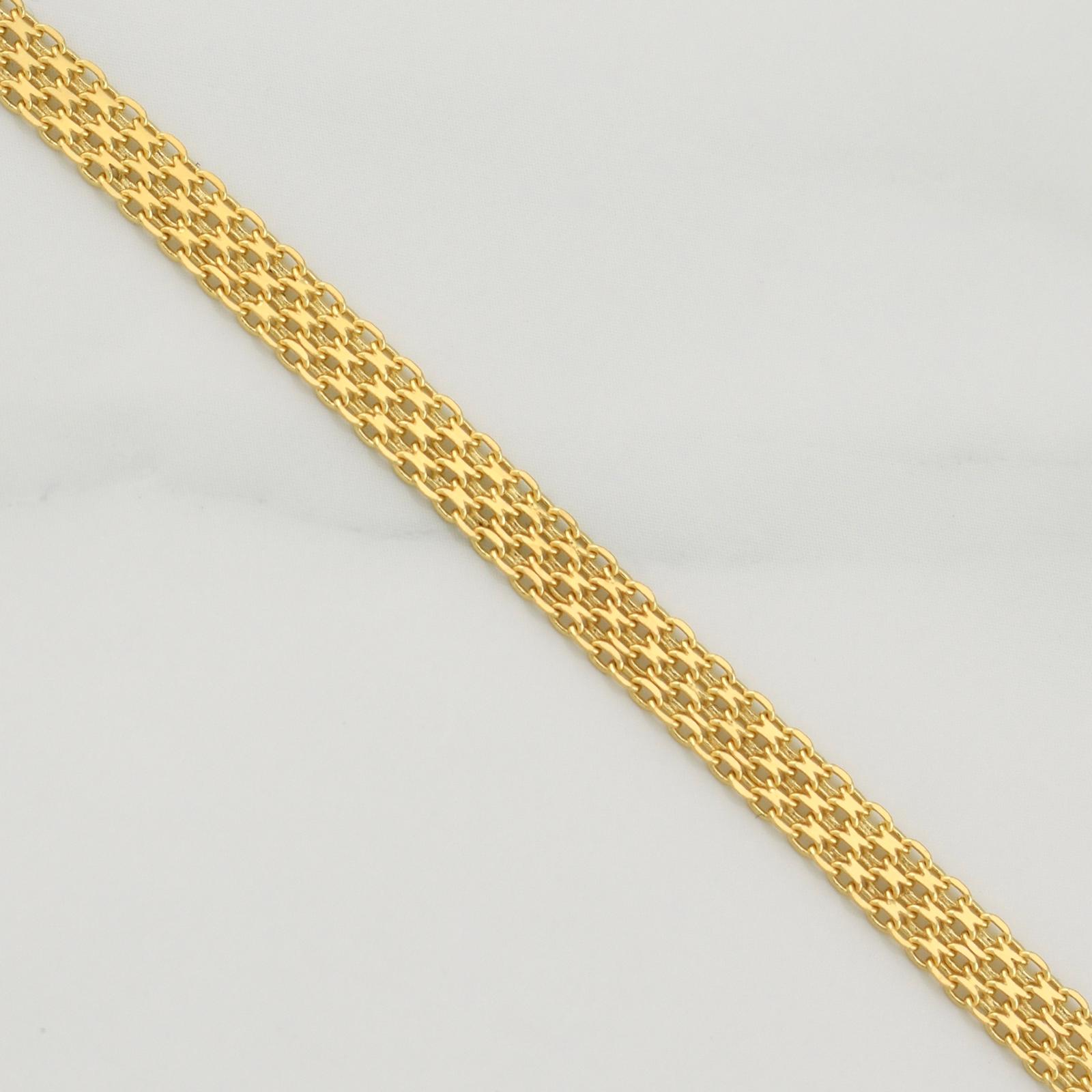 Bismark Bracelet 5.35gr / 7 1/2 in / 4.6mm Yellow Gold +1 18K !
