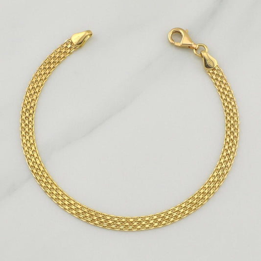 Bismark Bracelet 5.35gr / 7 3/4 in / 4.55mm Yellow Gold +1 18K !