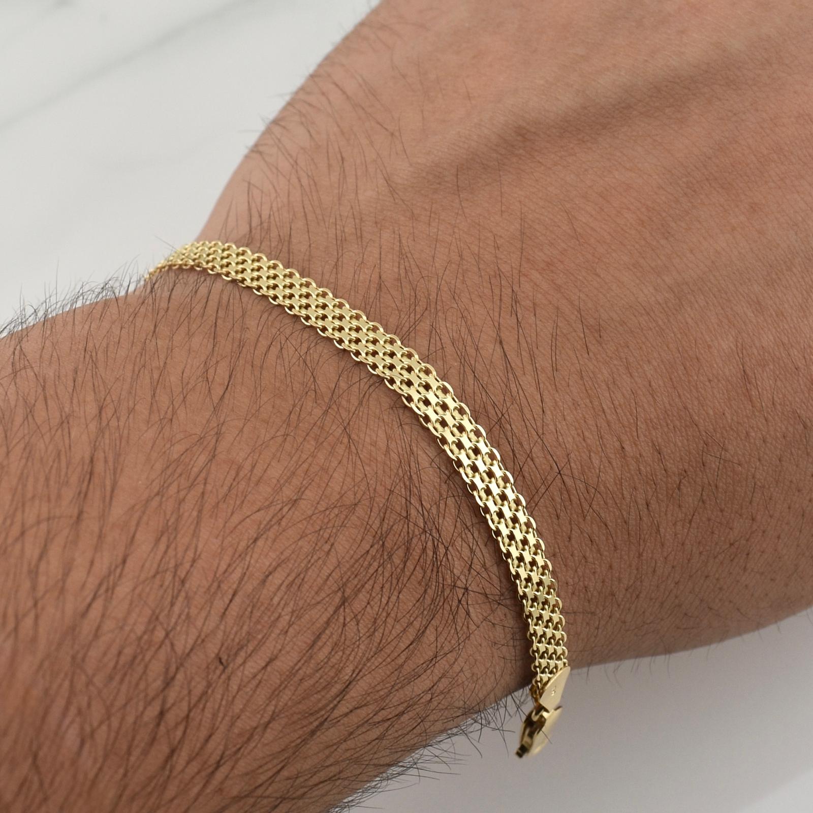 Bismark Bracelet 6.85gr / 8 1/4 in / 4.95mm Yellow Gold +1 18K !