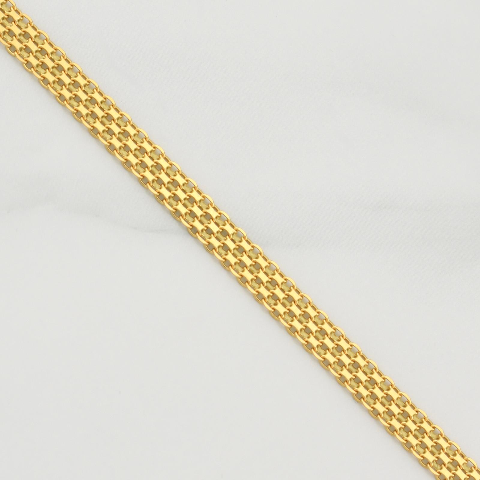 Bismark Bracelet 6.85gr / 8 1/4 in / 4.95mm Yellow Gold +1 18K !