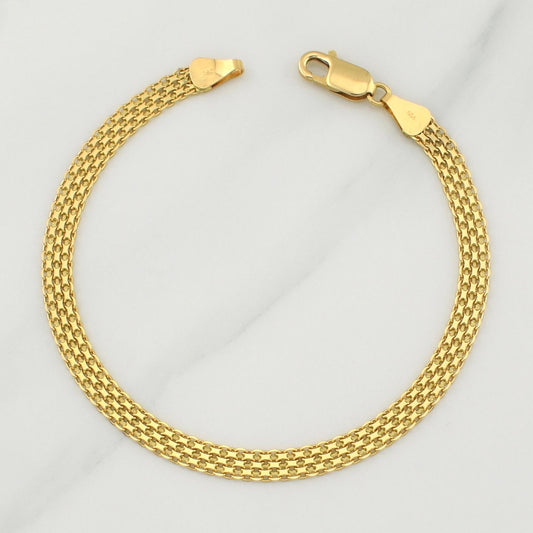 Bismark Bracelet 6.85gr / 8 1/4 in / 4.95mm Yellow Gold +1 18K !