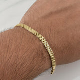 Bismark Bracelet 6.9gr / 8 1/4 in / 4.95mm Yellow Gold +1 18K !