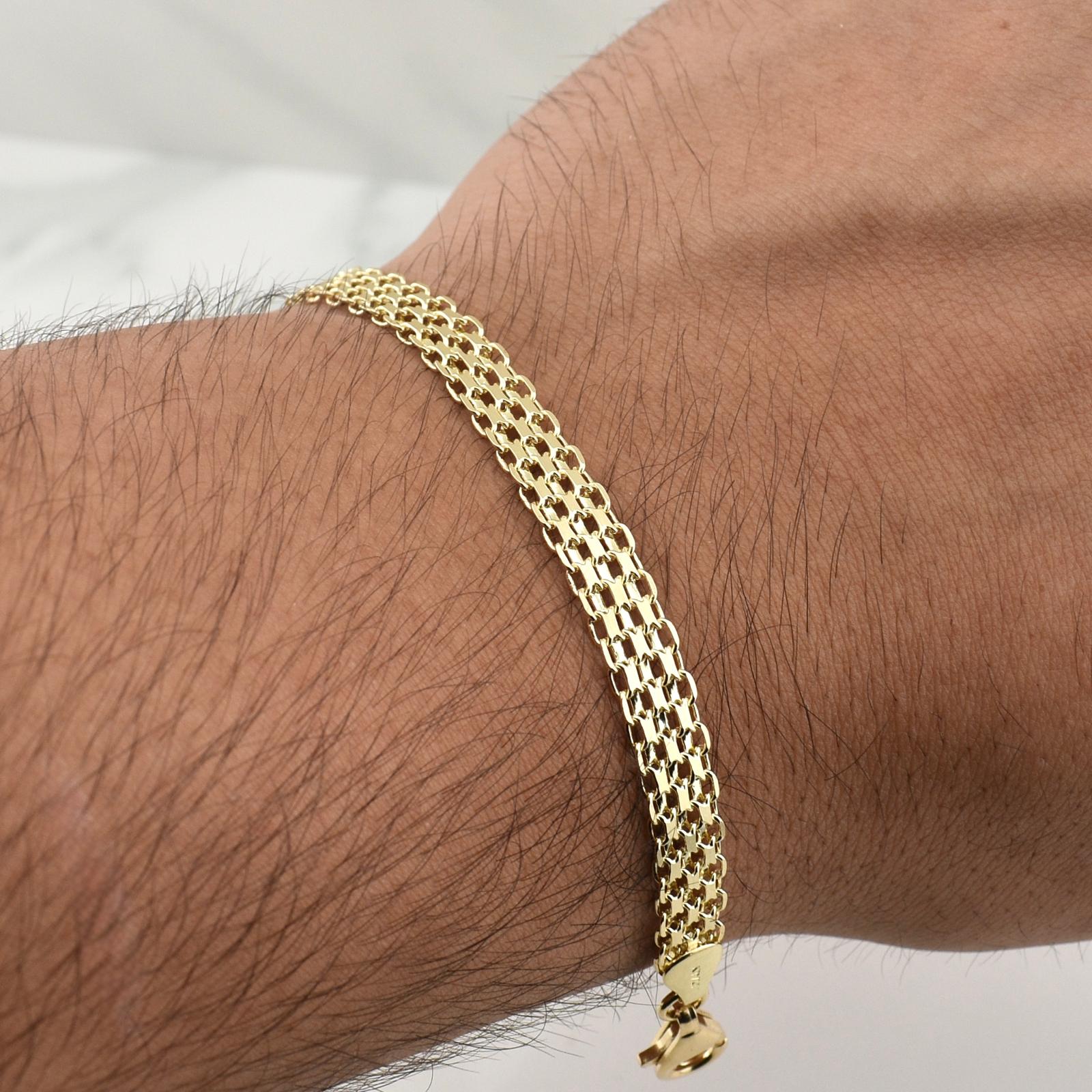 Bismark Bracelet 7.95gr / 7 1/2 in / 6.25mm Yellow Gold +1 18K !