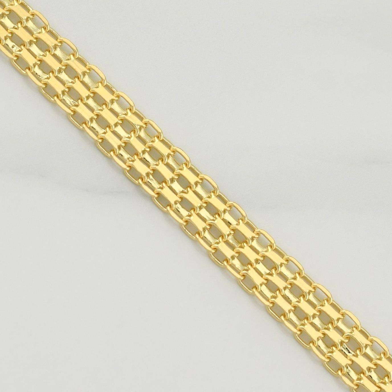 Bismark Bracelet 7.95gr / 7 1/2 in / 6.3mm Yellow Gold +1 18K !