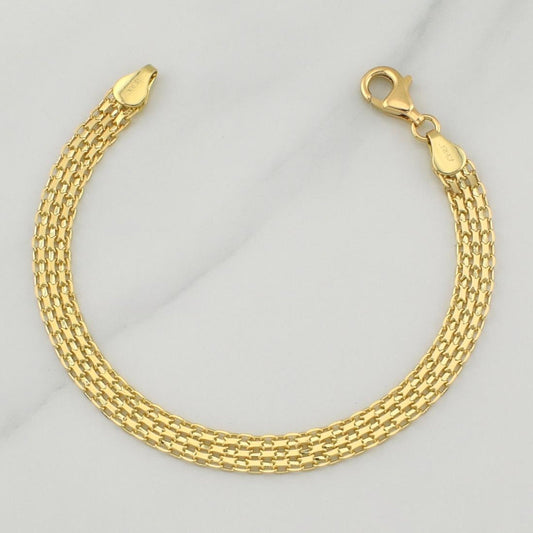 Bismark Bracelet 7.95gr / 7 3/4 in / 6.25mm Yellow Gold +1 18K !