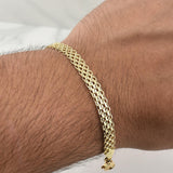 Bismark Bracelet 7.95gr / 7 3/4 in / 6.25mm Yellow Gold +1 18K !