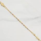Rosario Virgen Milagrosa 3.8gr / 18 in / 2.5mm Tres Oros +4 18K !