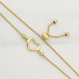 Franco Bracelet Gradual Heart 2.25gr / 9 3/4 in / 3.05mm Yellow Gold +4 18K !