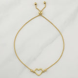 Franco Bracelet Gradual Heart 2.25gr / 9 3/4 in / 3.05mm Yellow Gold +4 18K !